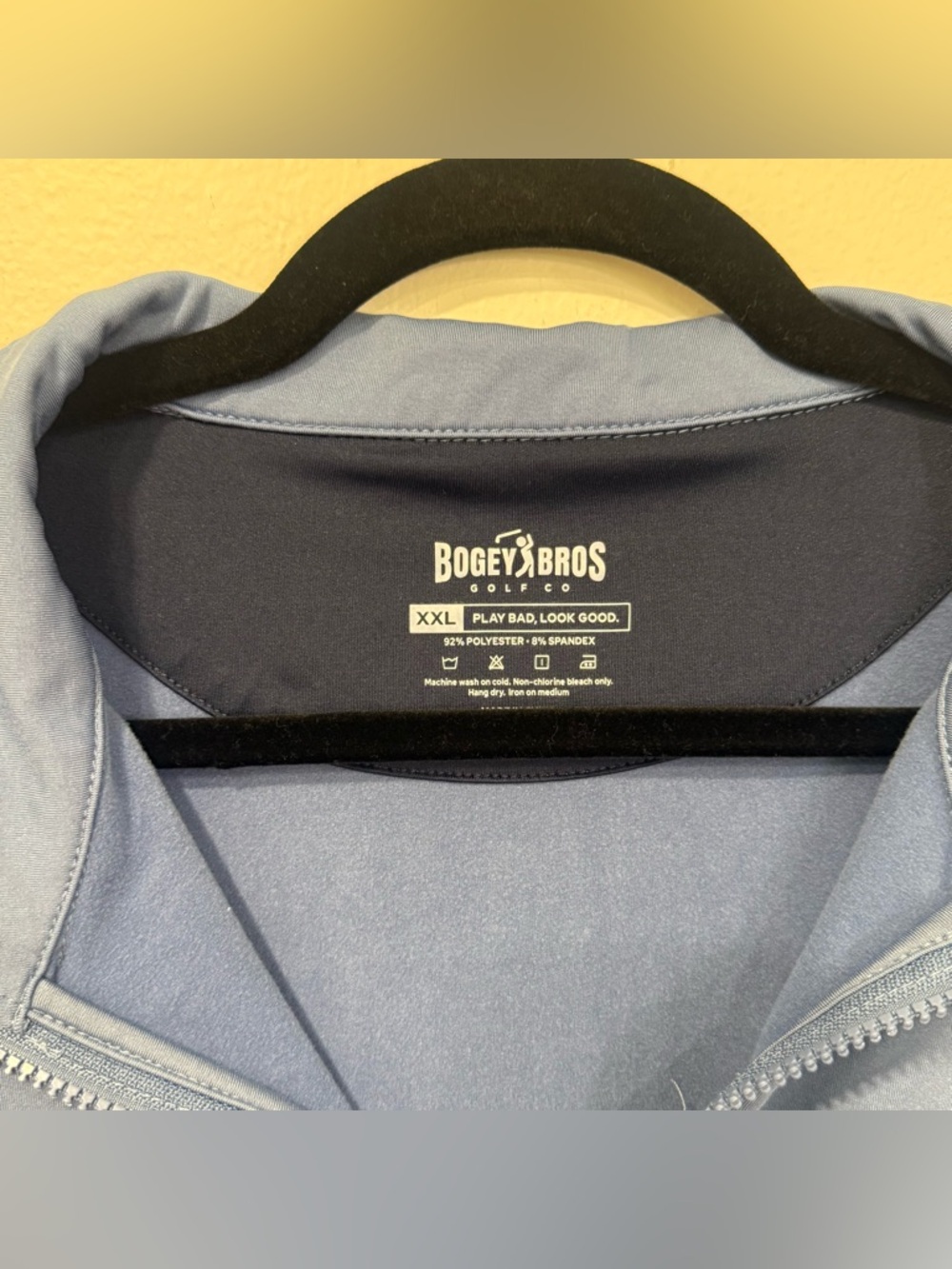 Bogey Bros Blue Quarter Zip Men’s Golf Sweater XXL - Picture 2 of 4